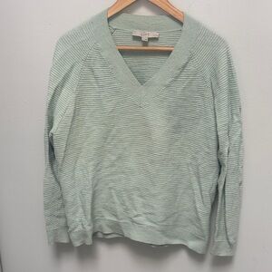 LOFT Mint V-Neck Sweater